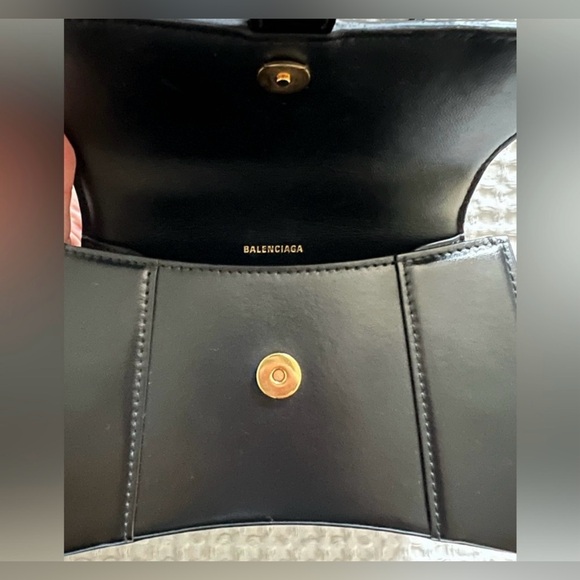 BALENCIAGA BLACK XS HOURGLASS BAG 100% AUTHENTIC - Picture 5 of 7